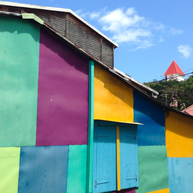 carré, tôles, pixel, façades, composition, guadeloupe, deshaies, photographie