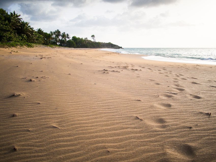 lignes de sable, guadeloupe, plage