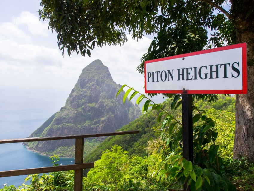 sainte lucie, soufrière, pitons, antilles, caraibes, stlucia