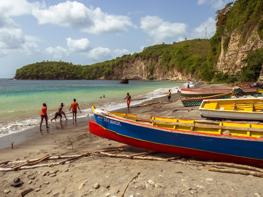 sainte lucie, canaries, anse la raye, caraïbes