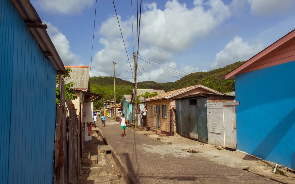 anse la raye, sainte lucie, photographie, village, fish party