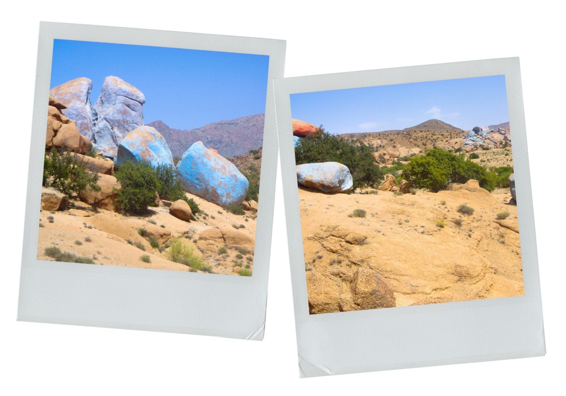 verame, tafraout, maroc, anti-atlas, rochers bleus