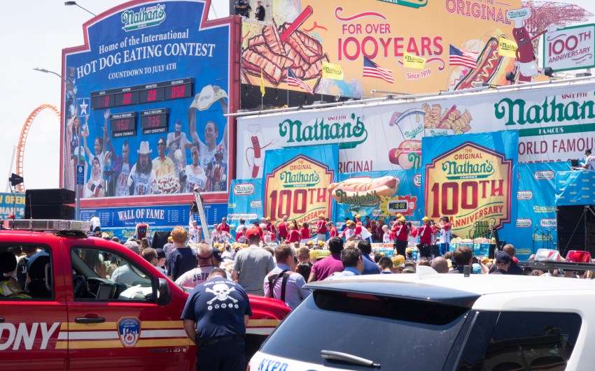 coney island, new york, brooklyn, hotdog, états unis