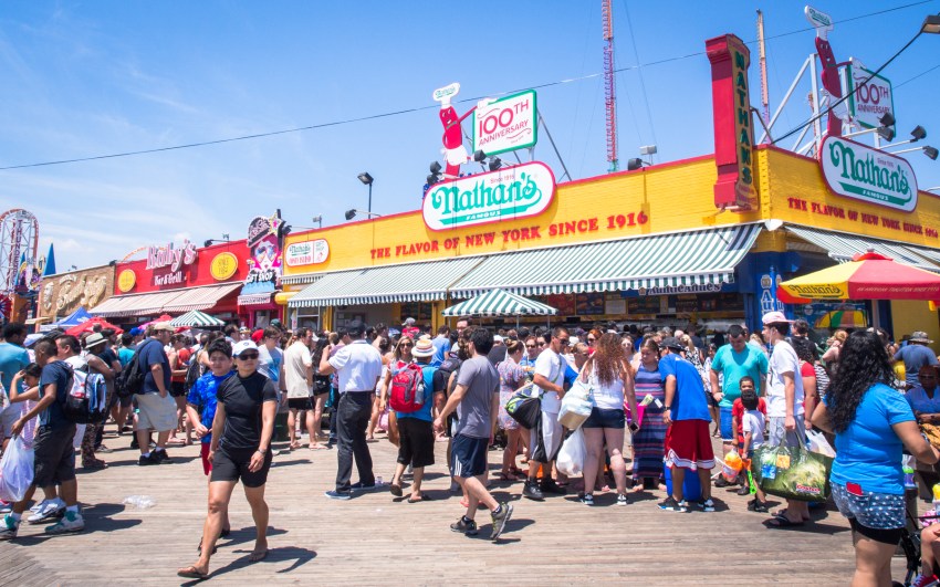 coney island, new york, brooklyn, hotdog, états unis