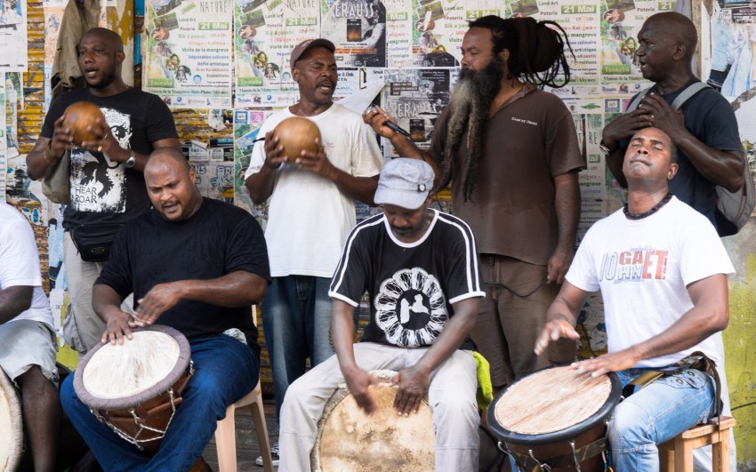 pointe à pitre, guadeloupe, gwoka, façade, marché