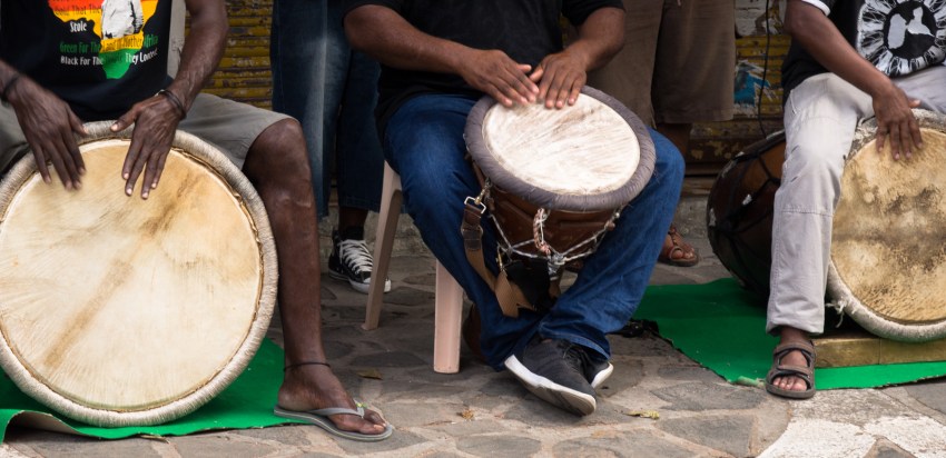 pointe à pitre, guadeloupe, gwoka, façade, marché