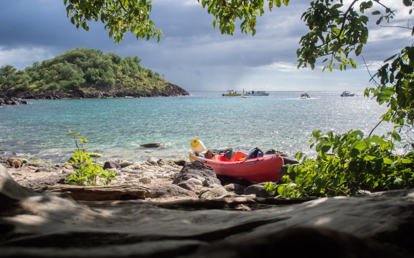 kayak, malendure, reserve cousteau, bouillante, guadeloupe