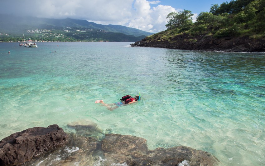 kayak, malendure, reserve cousteau, bouillante, guadeloupe