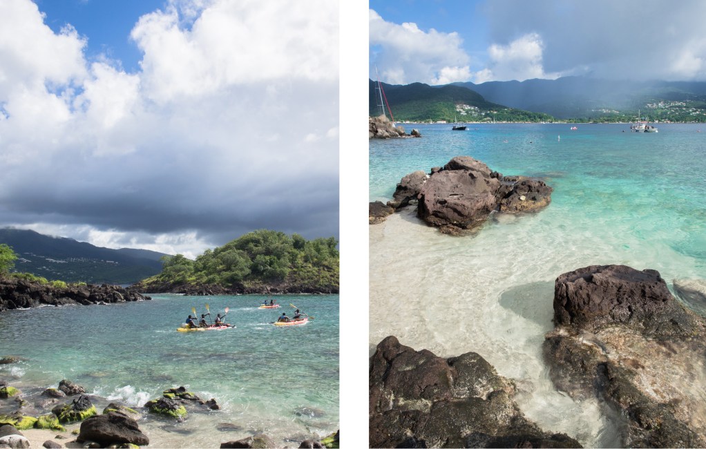 kayak, malendure, reserve cousteau, bouillante, guadeloupe