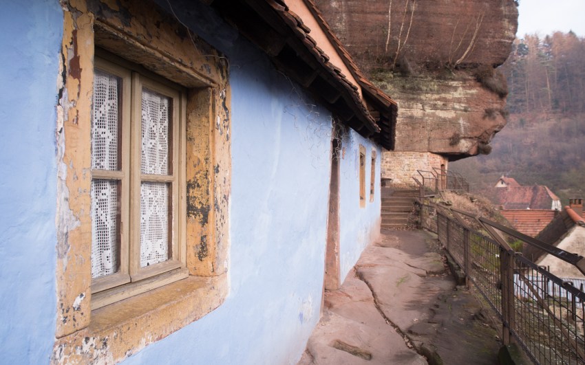 neige, givre, hiver, alsace, graufthal, maisons, rocher