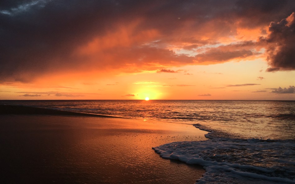 guadeloupe, coucher de soleil, la perle, deshaies