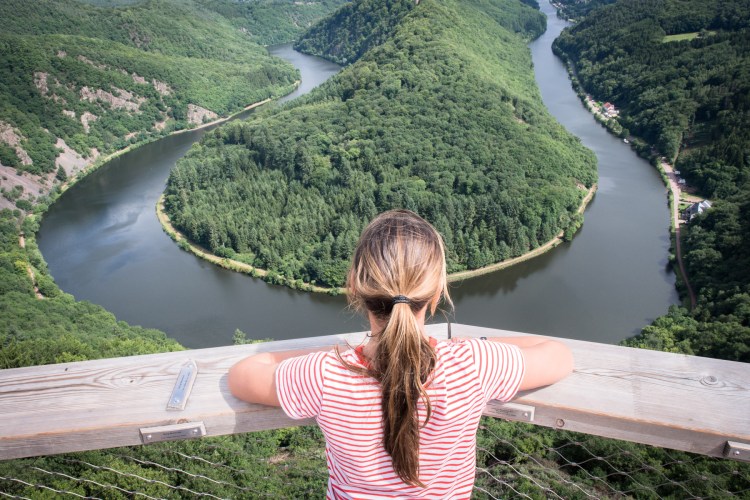 boucle de la sarre, allemagne, saarschleife, mettlach, cloef