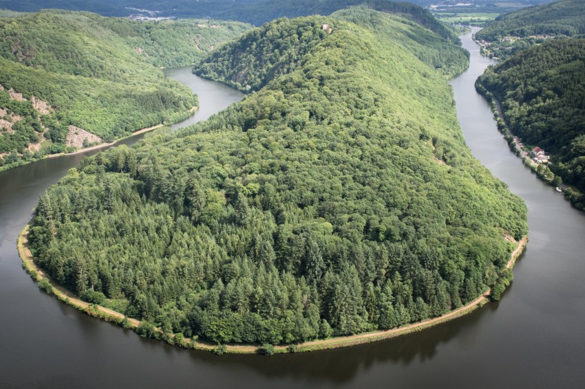 boucle de la sarre, allemagne, saarschleife, mettlach, cloef