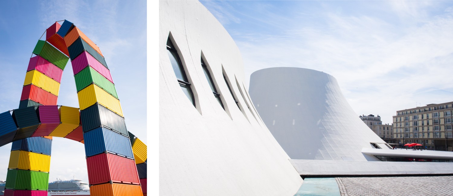 le havre, un été au havre, normandie, perret, cabanes de plage, volcan, container