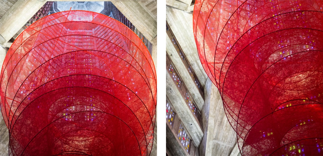 le havre, perret, église saint joseph, un été au havre, normandie, Chiharu Shiota