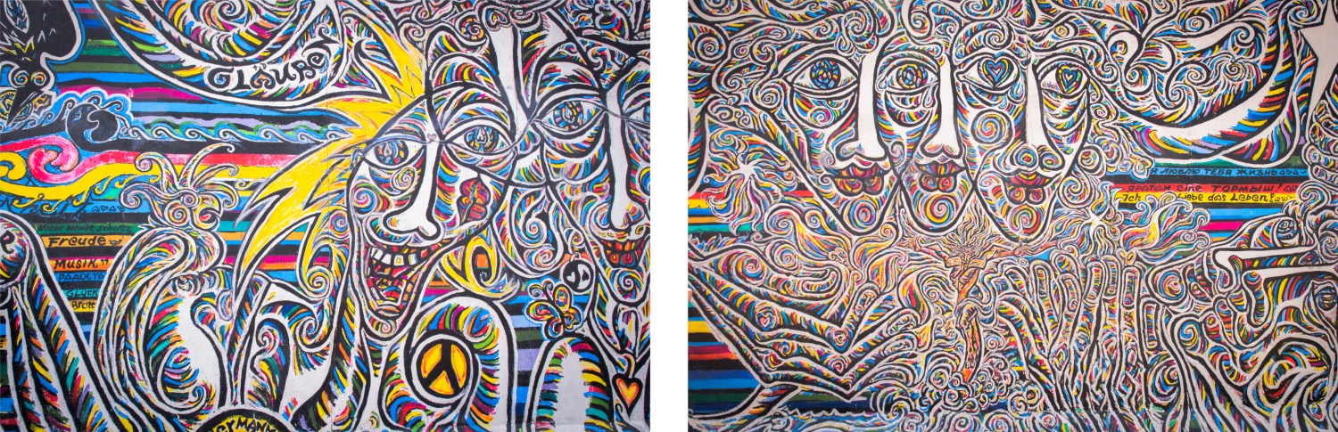 mur de berlin, east side galerie, berlin, allemagne
