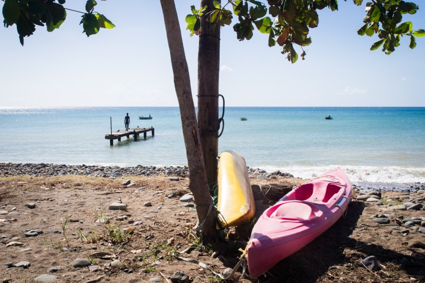 pointe noire, plage caraibes, cyclone, Guadeloupe, kayak