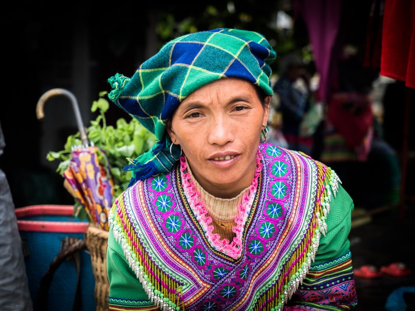portraits ethniques, vietnam, ethnies minoritaire, bac ha market