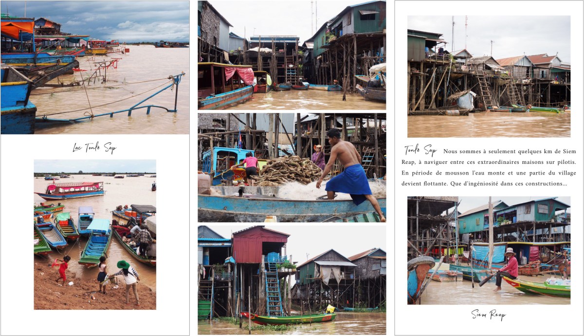 cambodge, siem reap, lac tonle sap, temples d'angkor