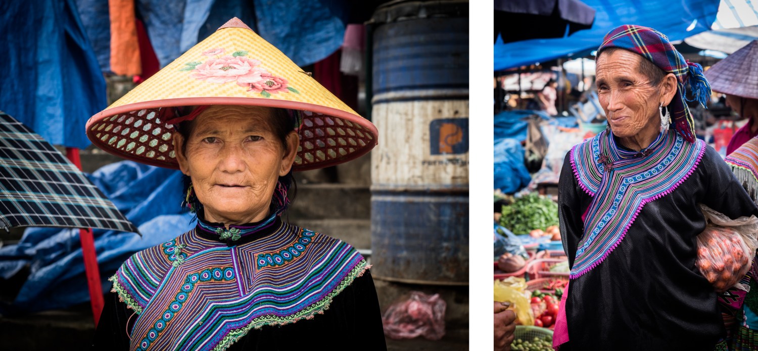 portraits ethniques, vietnam, ethnies minoritaire, bac ha market