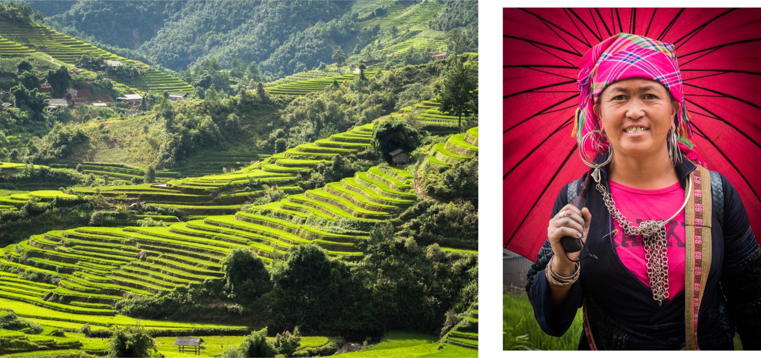 vietnam, ethnies minoritaire, portrait, rizières
