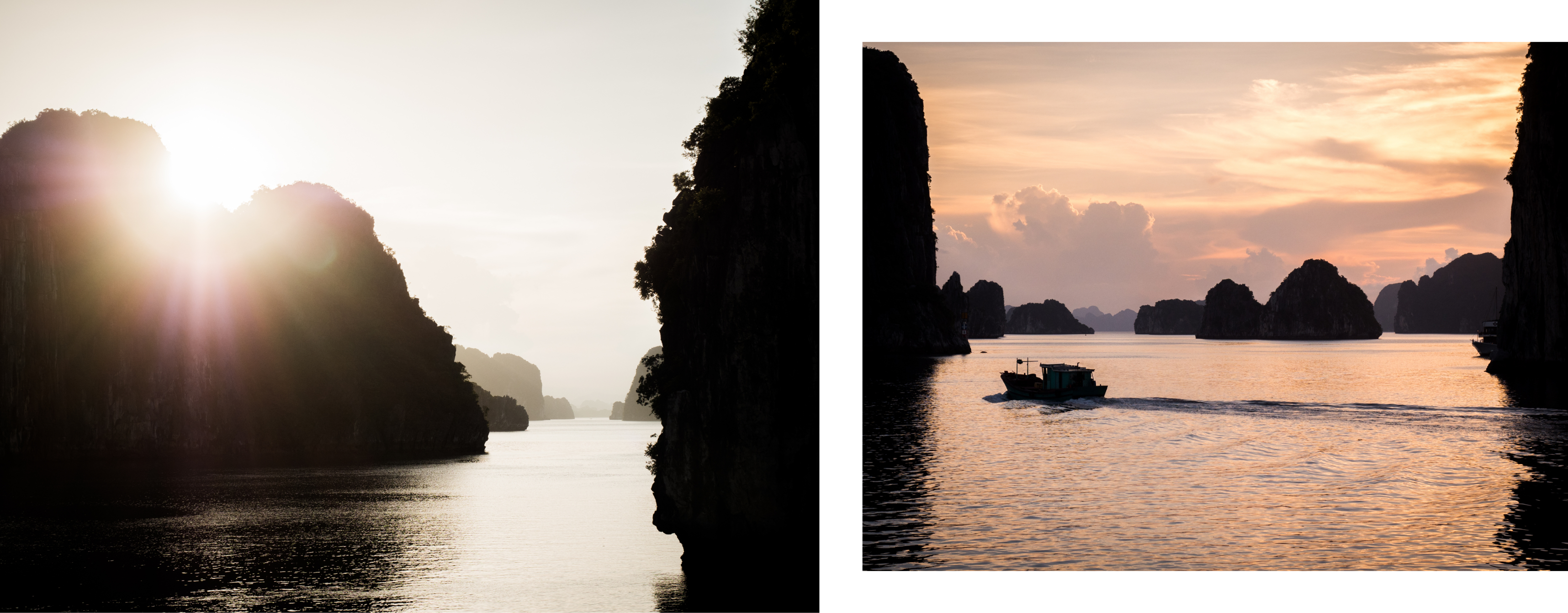 vietnam - bai tu long bay - baie d'halong - coucher de soleil