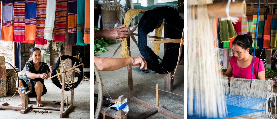 vietnam - ethnies minoritaire - mai chau - tisseuse