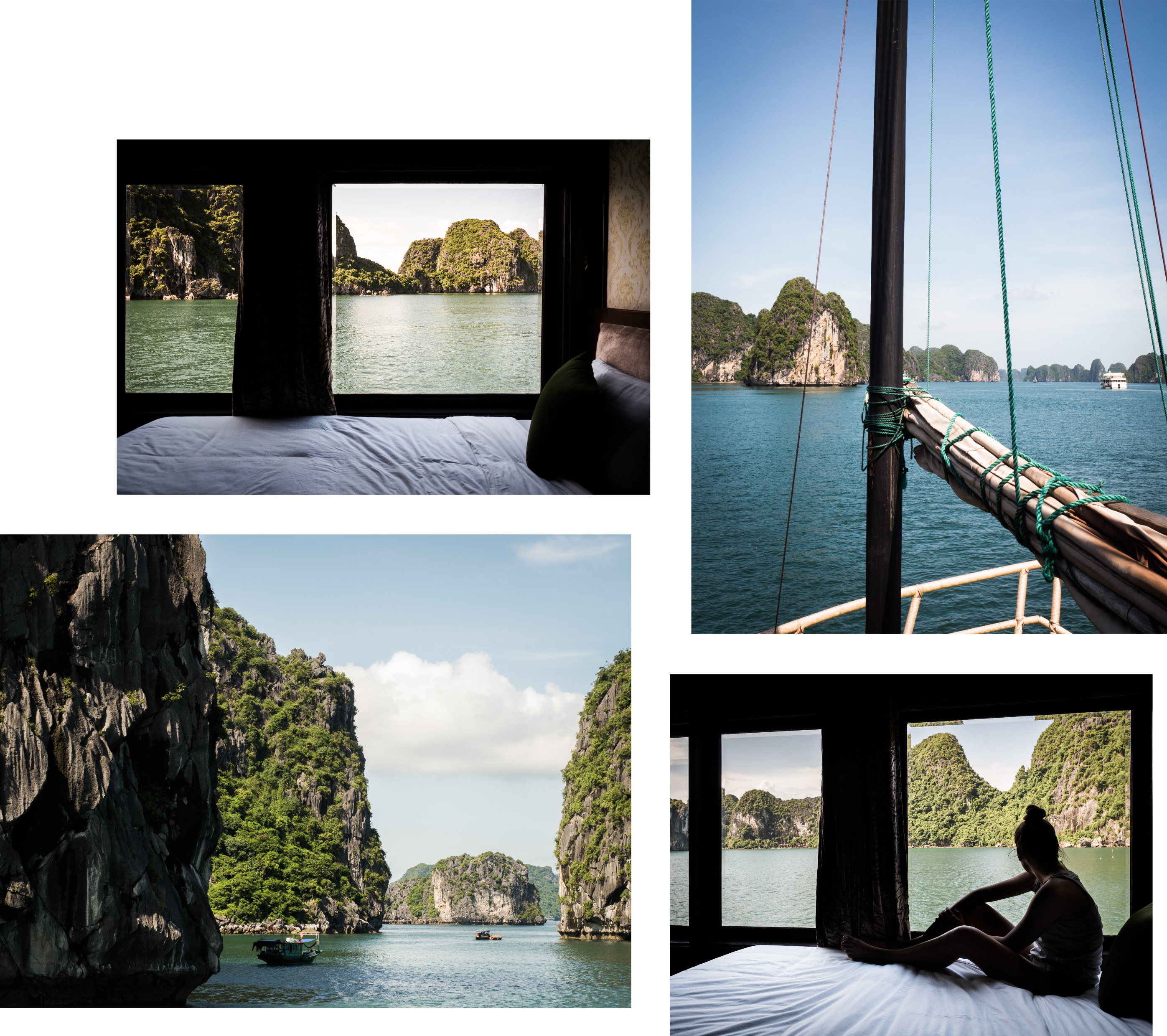 vietnam - bai tu long bay - baie d'halong en jonque