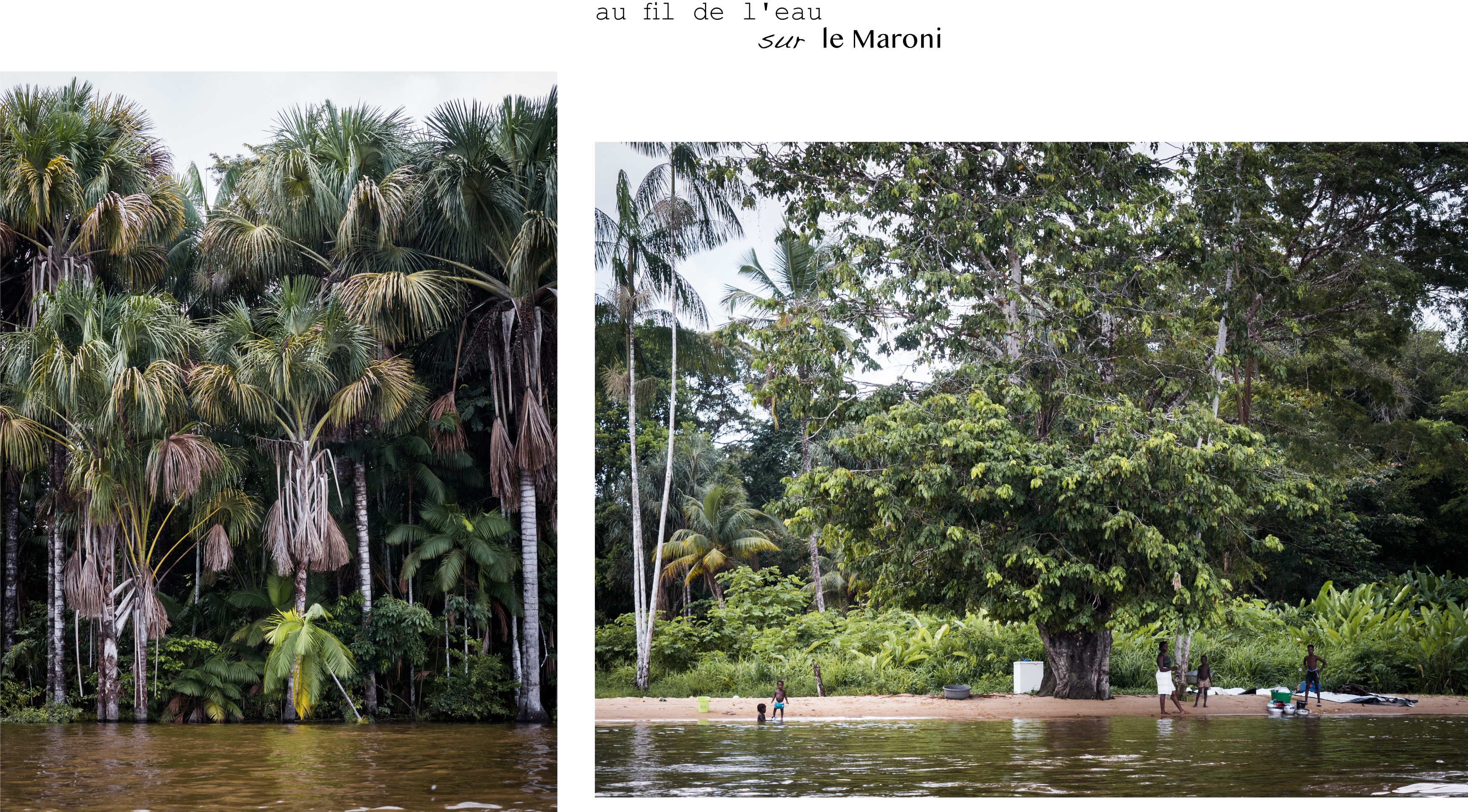guyane Amazonie - rive du maroni - fleuve st laurent du maroni en pirogue