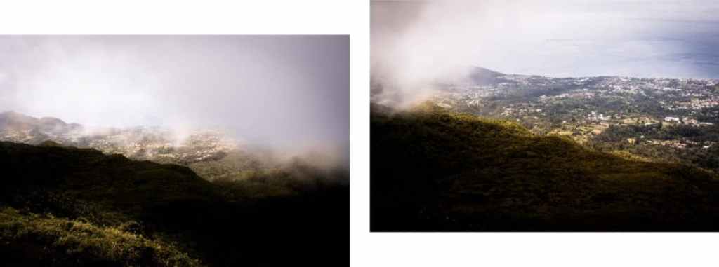 la soufrière randonnée - photo du volcan la soufrière en guadeloupe - vue sur la mer des caraibes