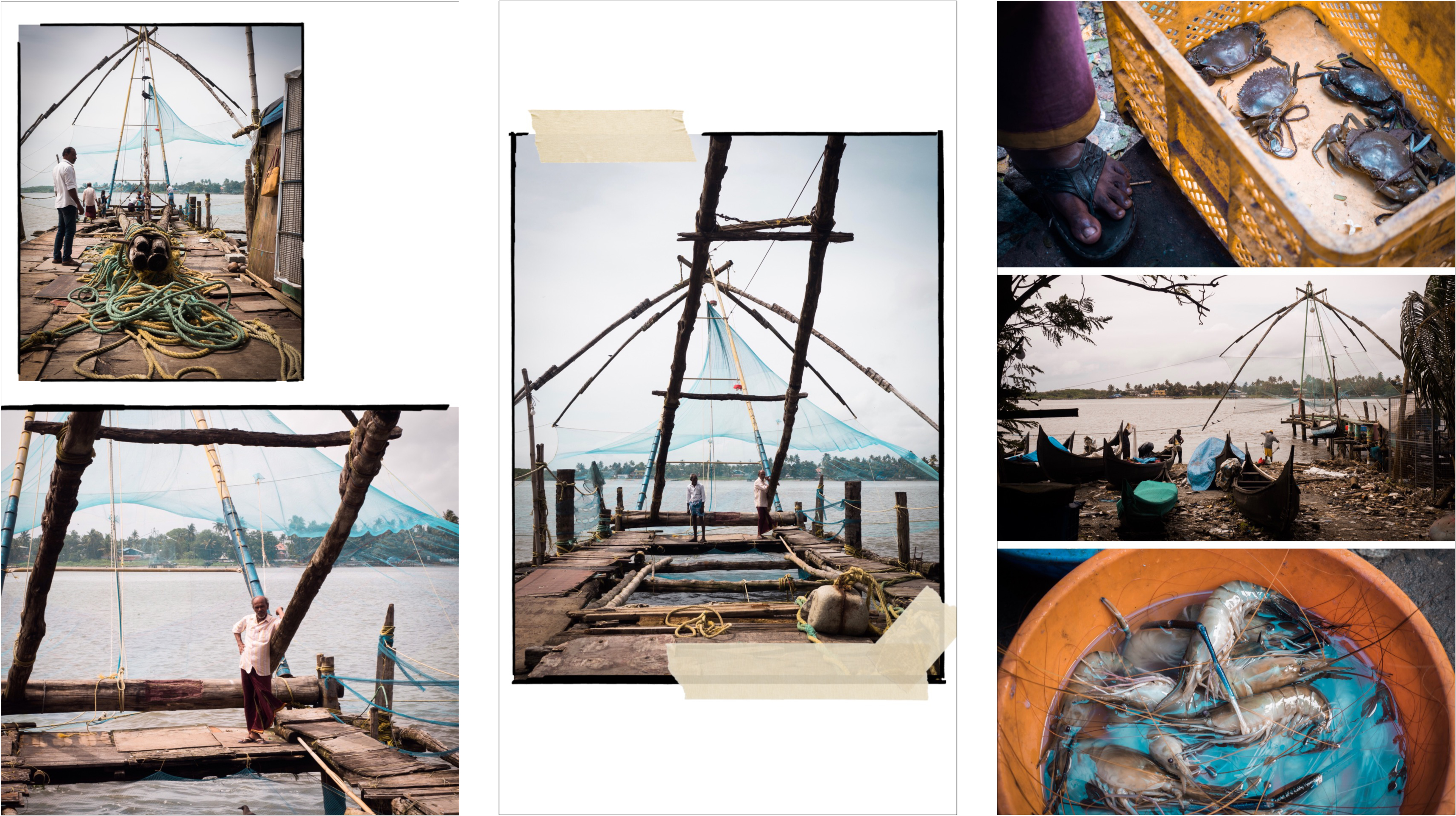 voyager au kerala - Kochi - fort Cochin - carrelets chinois