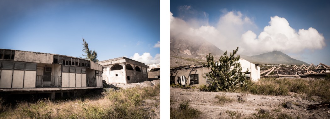  ile de plymouth dans les Antilles- photo du volcan - plymouth