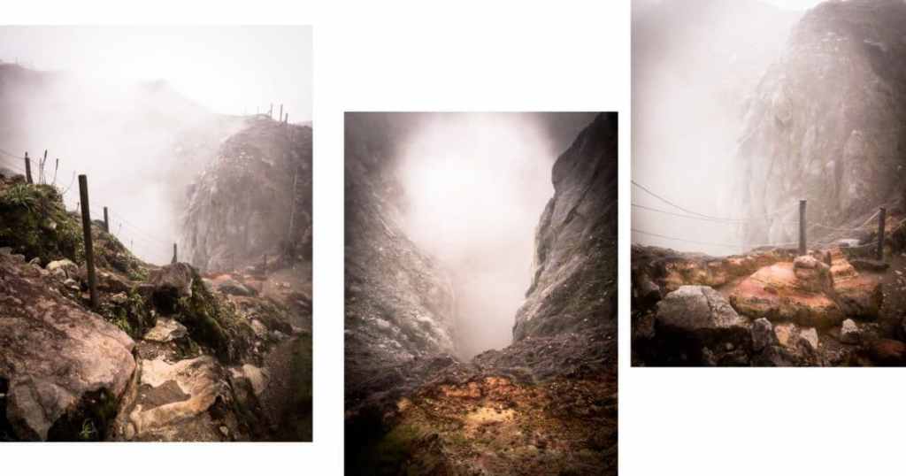 la soufrière guadeloupe - cratère la soufrière aux antilles - photo du cratère de la soufrière en guadeloupe