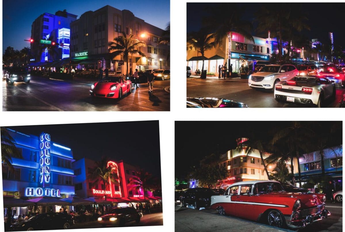 miami, floride, ocean drive, america, art deco