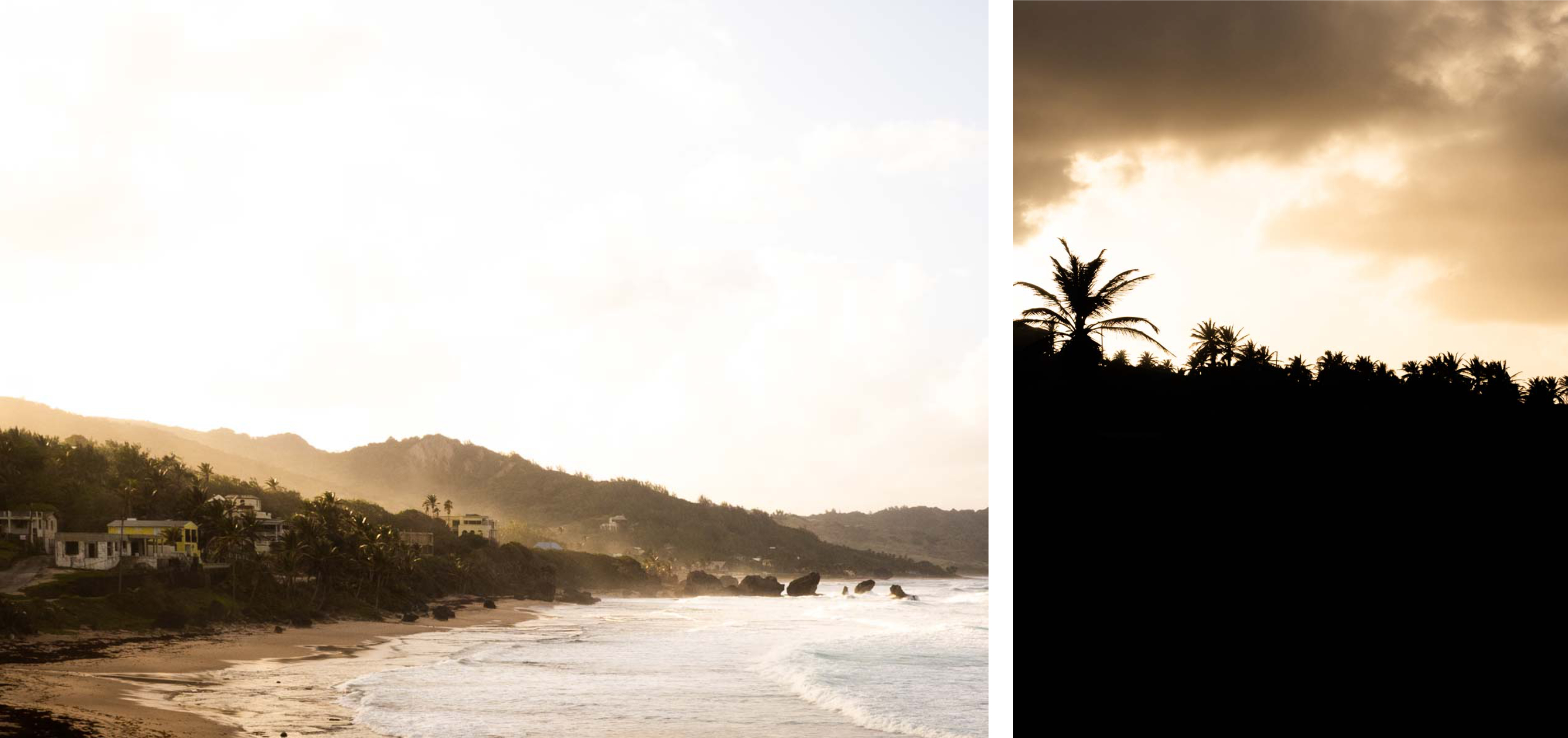 coucher de soleil à la Barbade