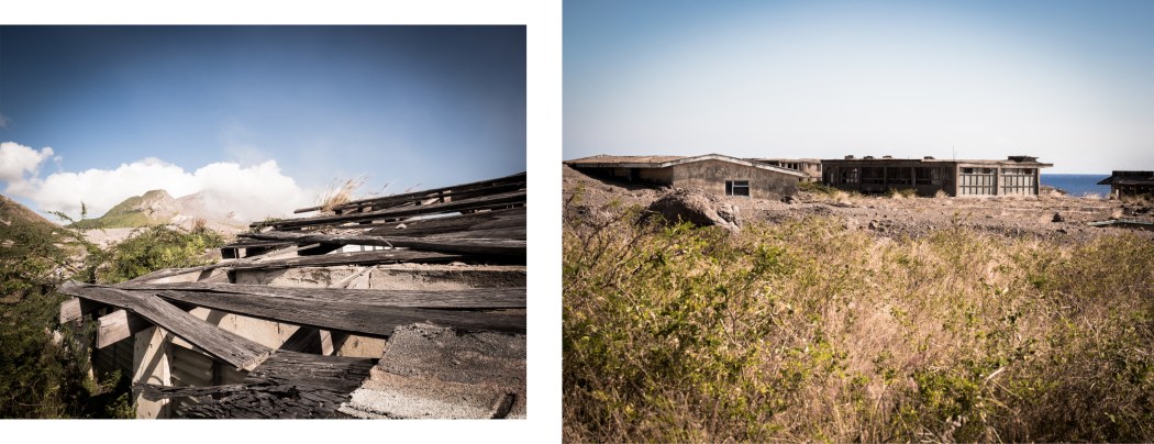  ile de plymouth dans les Antilles- photo du volcan - plymouth